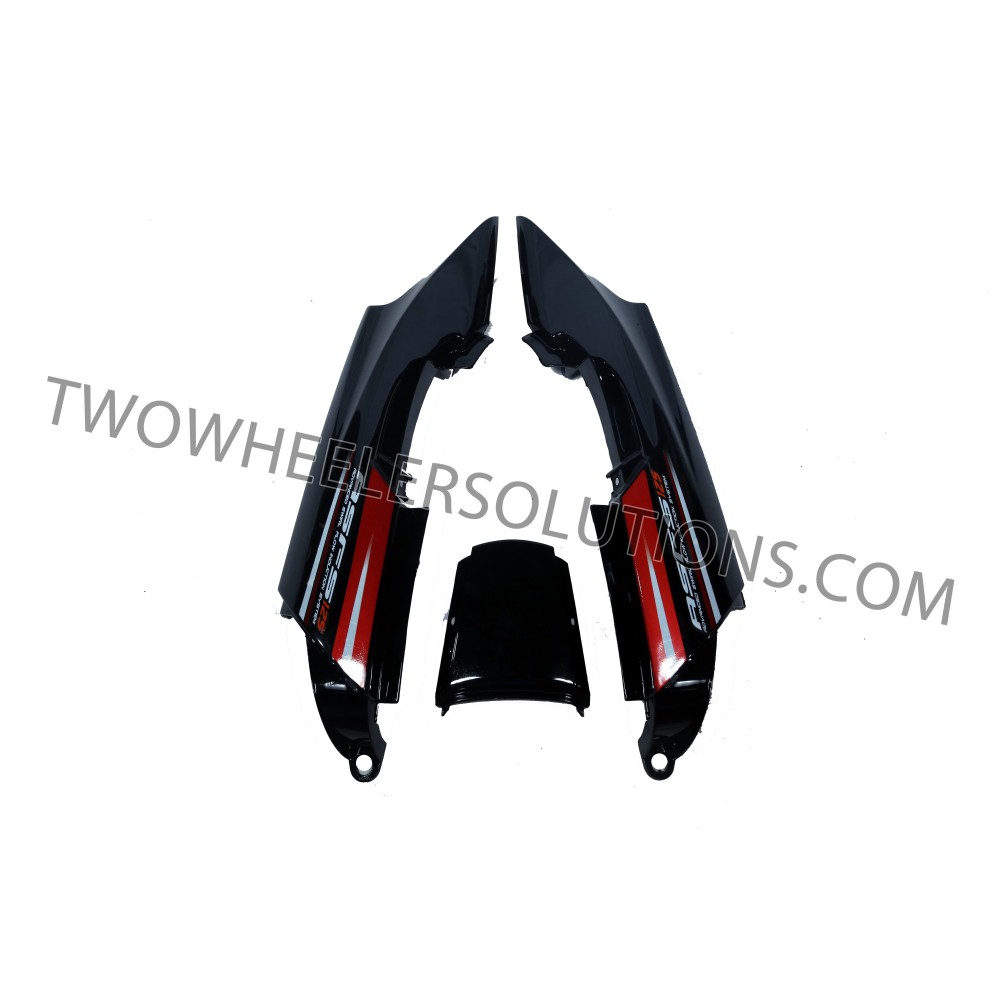 Tail Panel Super Splendor New Model Black Red Sticker