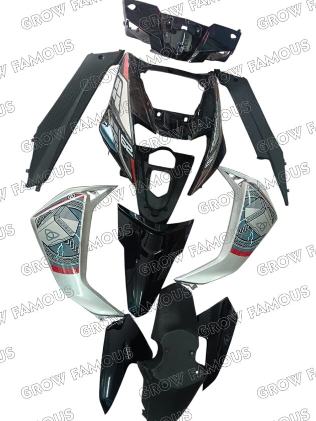 Full Body Kit Tvs Ntorq Black Thor Set of 11
